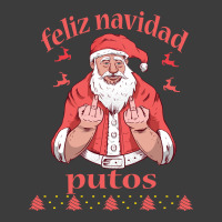 Santa Claus Middle Finger Feliz Navidad Putos Ugly Christmas Long Slee Men's Polo Shirt | Artistshot