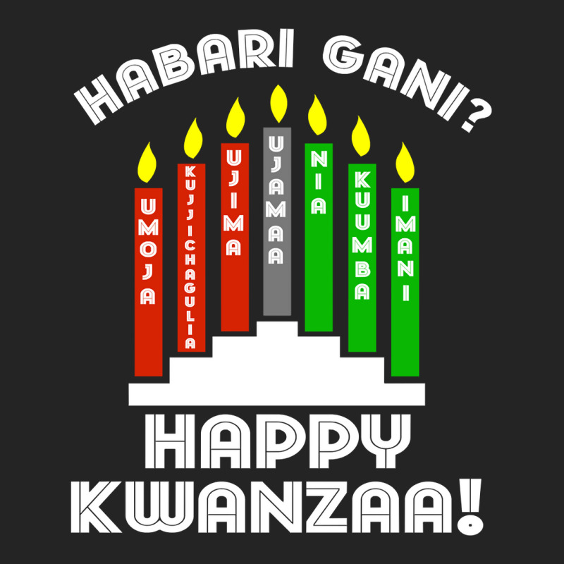 Habari Gani Happy Kwanzaa African American 7 Principles Long Sleeve T 3/4 Sleeve Shirt by ayedencoplon | Artistshot