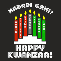 Habari Gani Happy Kwanzaa African American 7 Principles Long Sleeve T Ladies Fitted T-shirt | Artistshot