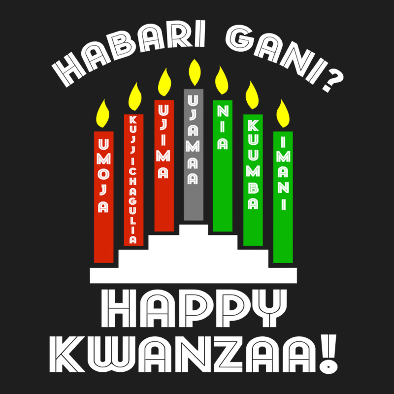 Habari Gani Happy Kwanzaa African American 7 Principles Long Sleeve T Classic T-shirt by ayedencoplon | Artistshot