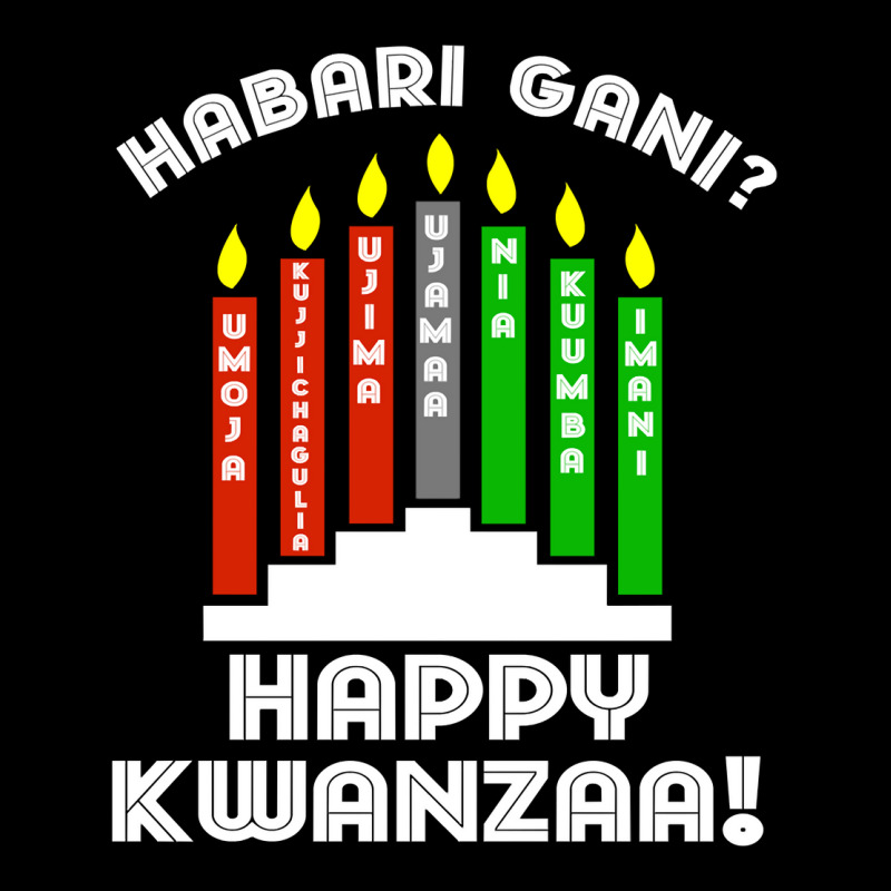 Habari Gani Happy Kwanzaa African American 7 Principles Long Sleeve T Fleece Short by ayedencoplon | Artistshot