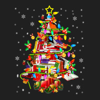 Christmas Library Tree Lights Funny Librarian Book Lover T Shirt Ladies Polo Shirt | Artistshot