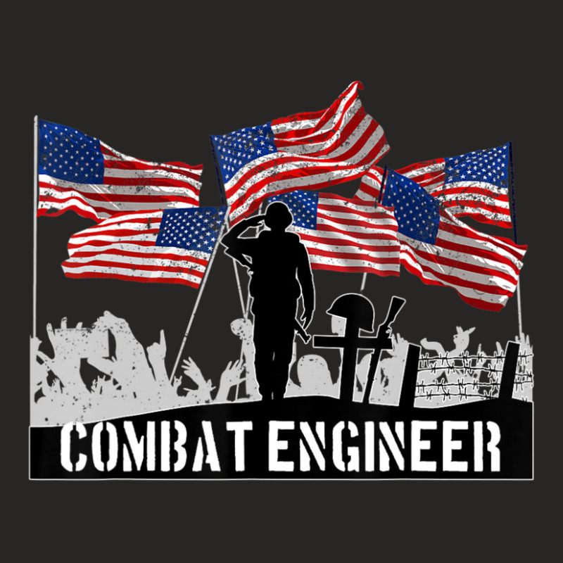 Combat Engineer Veteran Ladies Fitted T-Shirt by bummercaught | Artistshot