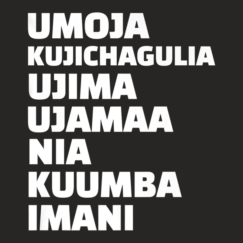 Kwanzaa 7 Principles Umoja Kujichagulia Ujima Ujamaa Nia Premium T Shi Ladies Fitted T-Shirt by ayedencoplon | Artistshot