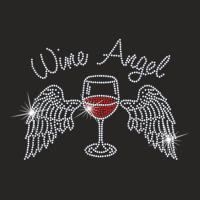 Woman Wine Angel Bling Rhinestone Funny Christian Tee T Shirt Ladies Fitted T-shirt | Artistshot