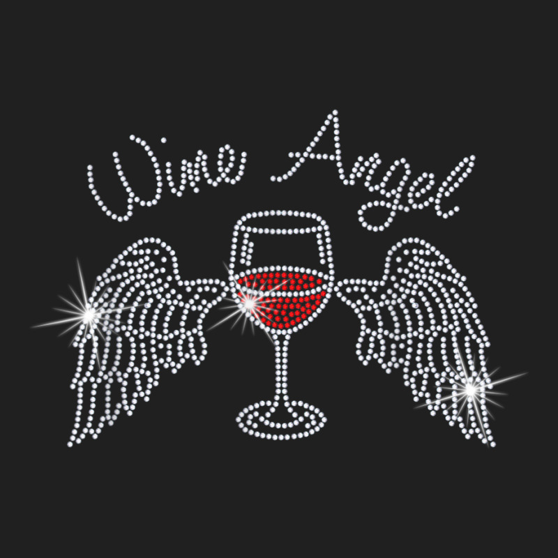 Woman Wine Angel Bling Rhinestone Funny Christian Tee T Shirt Ladies Polo Shirt by jessen | Artistshot