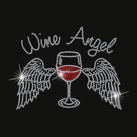 Woman Wine Angel Bling Rhinestone Funny Christian Tee T Shirt Scorecard Crop Tee | Artistshot