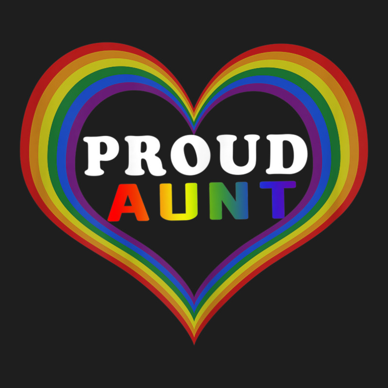 Womens Proud Aunt Rainbow Heart Lesbian Gay Lgbt Pride Tshirt Classic T-shirt by RYANIDDLE | Artistshot