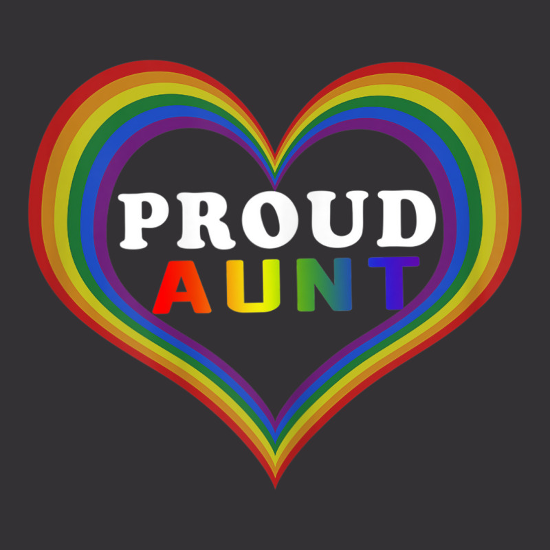 Womens Proud Aunt Rainbow Heart Lesbian Gay Lgbt Pride Tshirt Vintage Short by RYANIDDLE | Artistshot