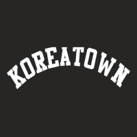 Koreatown Los Angeles Hoodie Black And White Ladies Fitted T-shirt | Artistshot