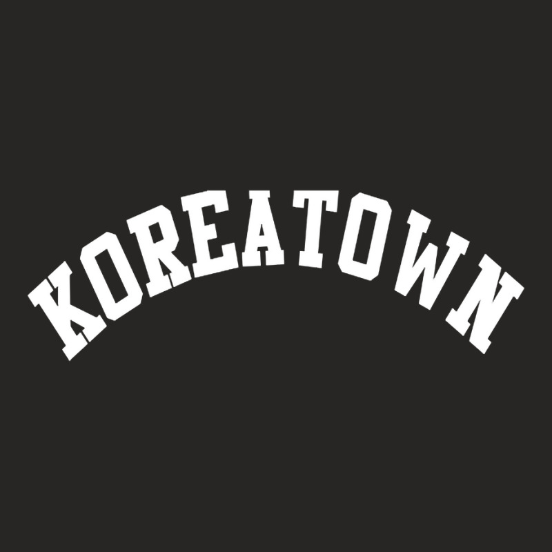 Koreatown Los Angeles Hoodie Black And White Ladies Fitted T-Shirt by declangreenwood | Artistshot