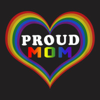 Womens Proud Mom Rainbow Heart Lesbian Gay Lgbt Pride Tshirt T-shirt | Artistshot