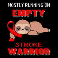 Mostly Running On Empty Stroke Warrior Support Stroke Warrior Gifts Adjustable Cap | Artistshot