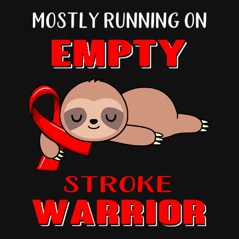 Mostly Running On Empty Stroke Warrior Support Stroke Warrior Gifts Baby Bibs | Artistshot