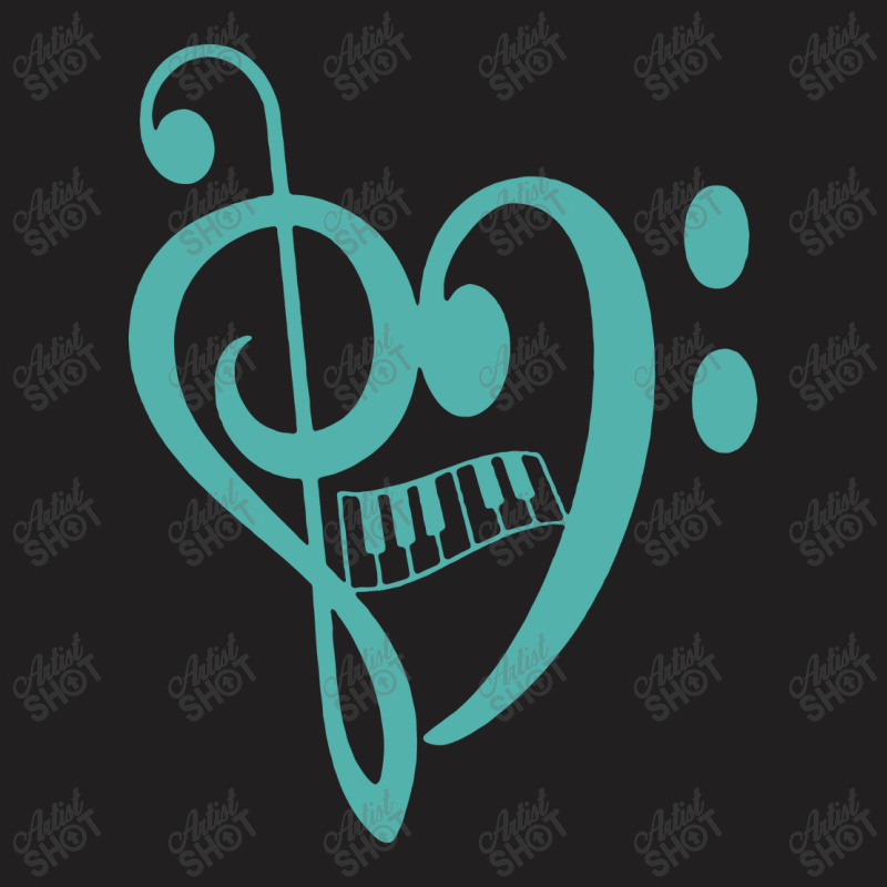 Music Heart Note Piano Musician Pianist T-shirt | Artistshot