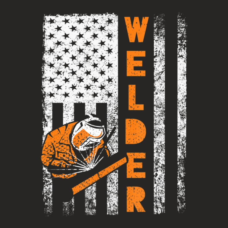 Welder Flag Welder For Welders Welding Outfit Ladies Fitted T-Shirt by brumfieldportillo7vlpq8 | Artistshot