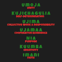 Kwanzaa Principles Green And Red Font T Shirt Classic T-shirt | Artistshot