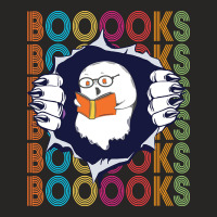 Booooks Kid Funny Ghost Reading Halloween Books-50hzz Ladies Fitted T-shirt | Artistshot