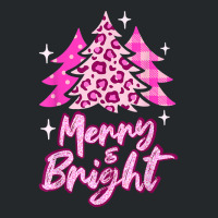 Merry And Bright Pink Christmas Tree, Pink Christmas Costume T Shirt Crewneck Sweatshirt | Artistshot