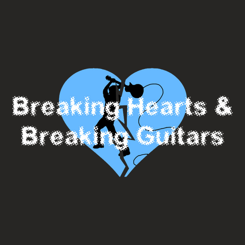 Breaking Hearts & Guitars (blue) Ladies Fitted T-Shirt by greggjvandervor | Artistshot