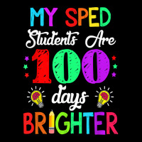 Sped Teacher 100 Days Brighter 100th Day Of School T Shirt Graphic T-shirt | Artistshot