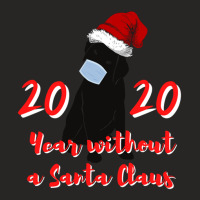 Pandemic Christmas 2020 Santa Dog Minimalist Shirts Ladies Fitted T-shirt | Artistshot