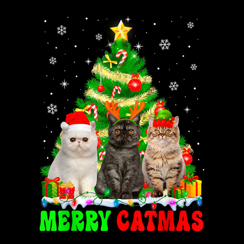 Funny Merry Catmas Exotic Shorthair Cat Mom Cat Dad Xmas Cat T Shirt Legging by luckenbg | Artistshot