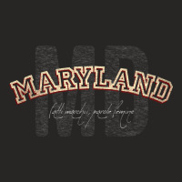 Maryland Vintage Retro Collegiate Ladies Fitted T-shirt | Artistshot