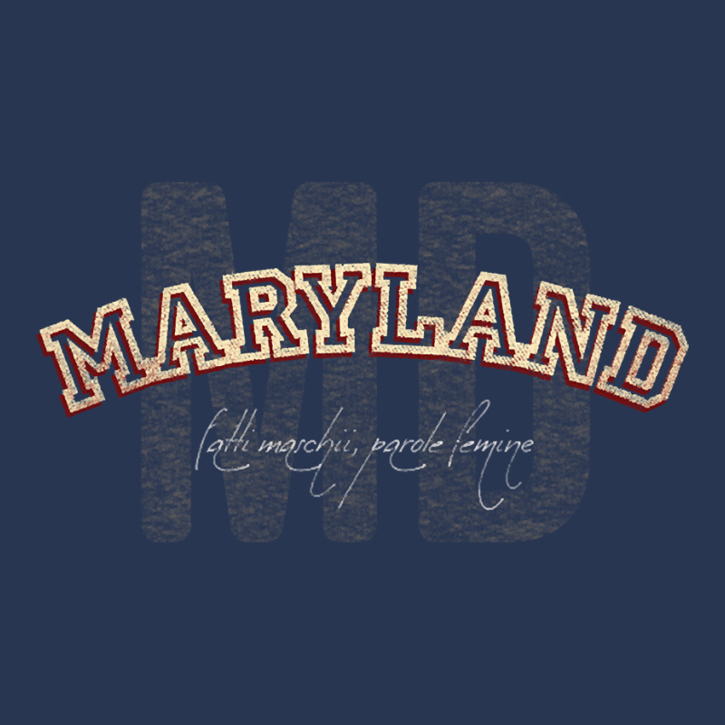 Maryland Vintage Retro Collegiate Ladies Denim Jacket by declangreenwood | Artistshot