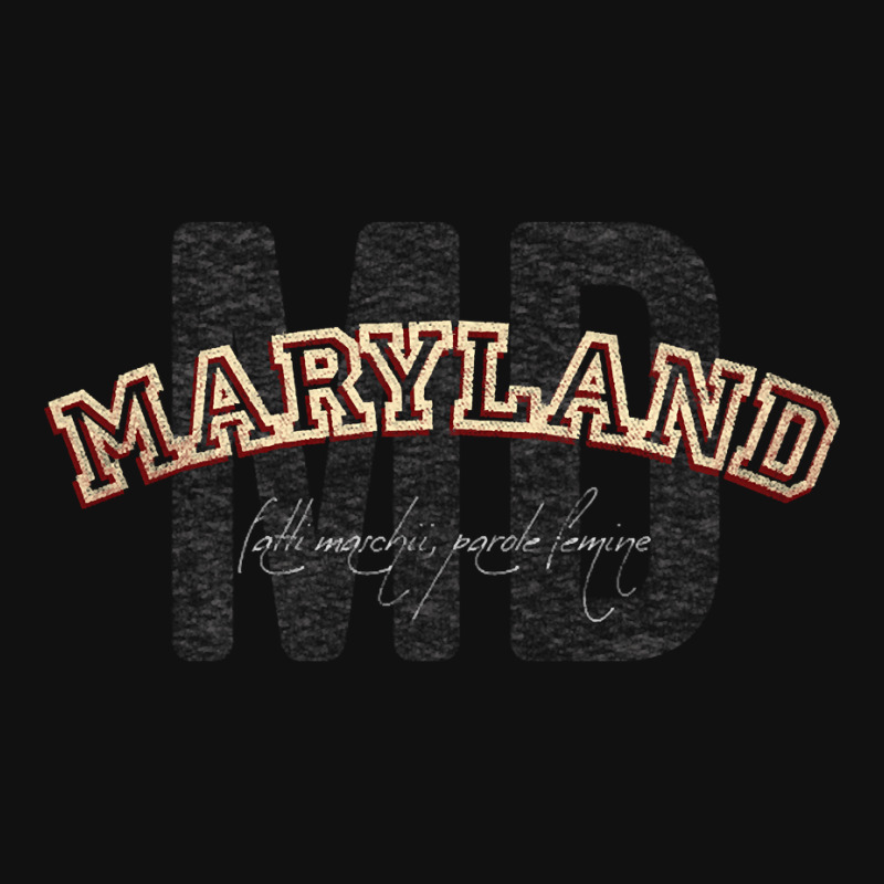 Maryland Vintage Retro Collegiate Baby Bibs | Artistshot