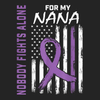 Nobody Fights Alone Nana Lupus Awareness American Flag Gifts T Shirt 3/4 Sleeve Shirt | Artistshot