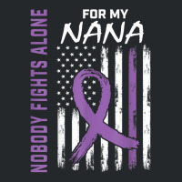 Nobody Fights Alone Nana Lupus Awareness American Flag Gifts T Shirt Crewneck Sweatshirt | Artistshot