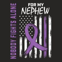 Nobody Fights Alone Nephew Lupus Awareness American Flag T Shirt Ladies Fitted T-shirt | Artistshot