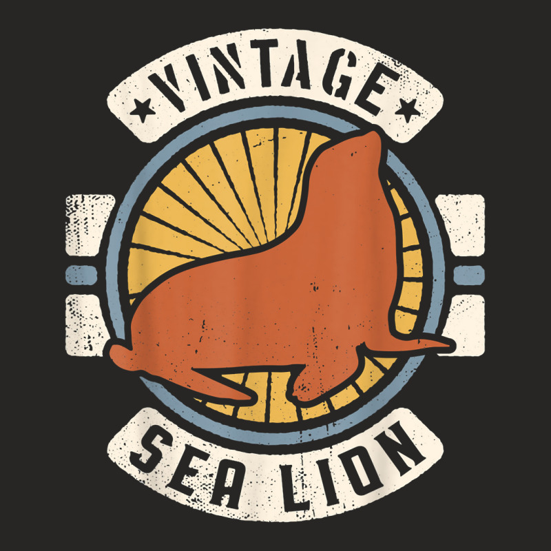 Sea Lion Vintage Classic Retro 60s 70s Animal Lover T Shirt Ladies Fitted T-Shirt by sharitamow87 | Artistshot