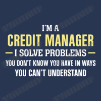 Credit Manager I Solve Problems Funny Gift Men Denim Jacket | Artistshot