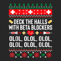 Deck The Halls With Beta Blockers Nurse Christmas Ugly Xmas T Shirt Men's T-shirt Pajama Set | Artistshot