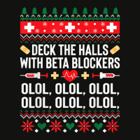 Deck The Halls With Beta Blockers Nurse Christmas Ugly Xmas Sweatshirt Scorecard Crop Tee | Artistshot