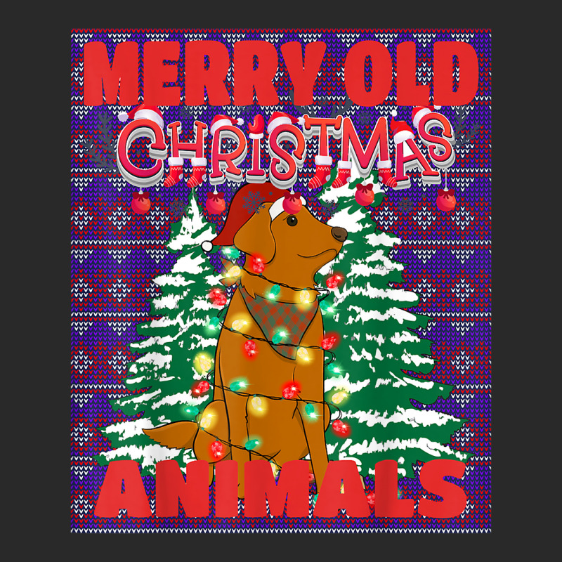 Ugly Merry Old Christmas Animals Sweater Dog Lights Design T Shirt Printed hat by sharitamow87 | Artistshot