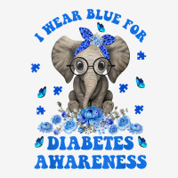 I Wear Blue For Diabetes Awareness Elephant Warrior Women T Shirt Graphic T-shirt | Artistshot