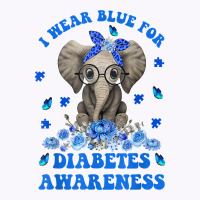 I Wear Blue For Diabetes Awareness Elephant Warrior Women T Shirt Tank Top | Artistshot