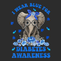 I Wear Blue For Diabetes Awareness Elephant Warrior Women T Shirt Exclusive T-shirt | Artistshot