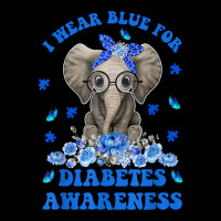 I Wear Blue For Diabetes Awareness Elephant Warrior Women T Shirt Men's 3/4 Sleeve Pajama Set | Artistshot