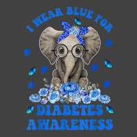 I Wear Blue For Diabetes Awareness Elephant Warrior Women T Shirt Vintage T-shirt | Artistshot