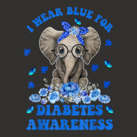 I Wear Blue For Diabetes Awareness Elephant Warrior Women T Shirt Champion Hoodie | Artistshot