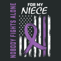 Nobody Fights Alone Niece Lupus Awareness American Flag T Shirt Women's Triblend Scoop T-shirt | Artistshot