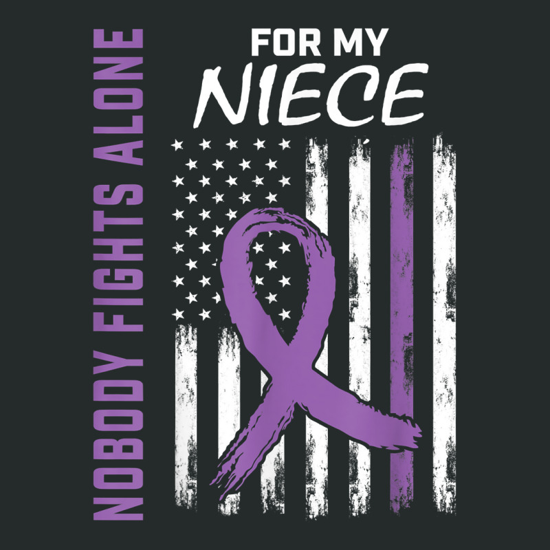 Nobody Fights Alone Niece Lupus Awareness American Flag T Shirt Women's Triblend Scoop T-shirt by chipbeltzox | Artistshot