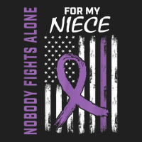 Nobody Fights Alone Niece Lupus Awareness American Flag T Shirt Ladies Polo Shirt | Artistshot