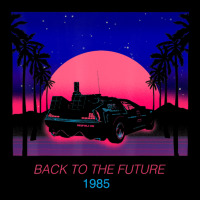 Back To The Future 1985 Neon Delorean Sunset Adjustable Cap | Artistshot