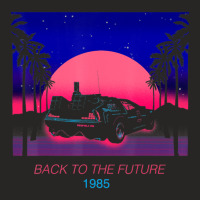 Back To The Future 1985 Neon Delorean Sunset Ladies Fitted T-shirt | Artistshot