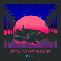 Back To The Future 1985 Neon Delorean Sunset Women's Triblend Scoop T-shirt | Artistshot